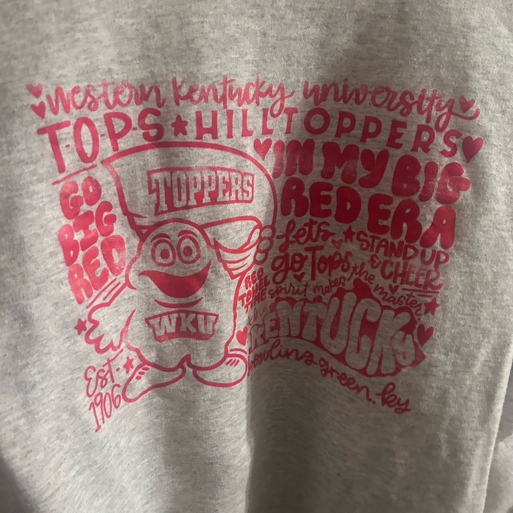 Western Kentucky University Women's Gray and Red Hoodie